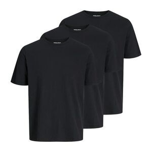 Jack And Jones Mens Plain Short-Sleeved T-Shirt (Pack of 3) / Black